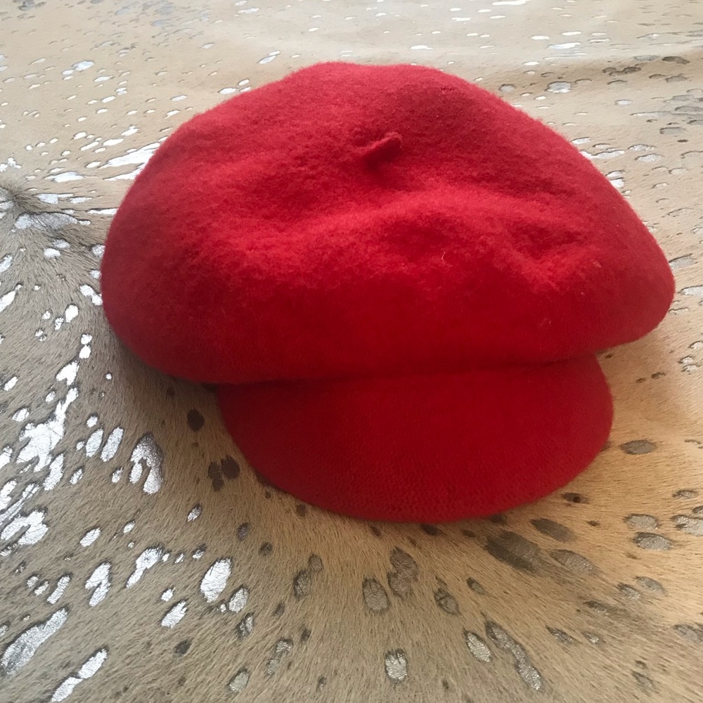 Vintage Red Beret Hat